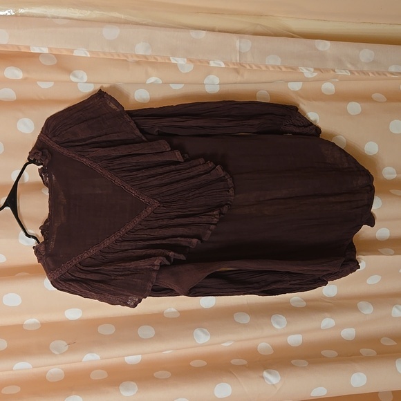 Jen's Pirate Booty Alta Blouse in Plum Sz S - Picture 4 of 7